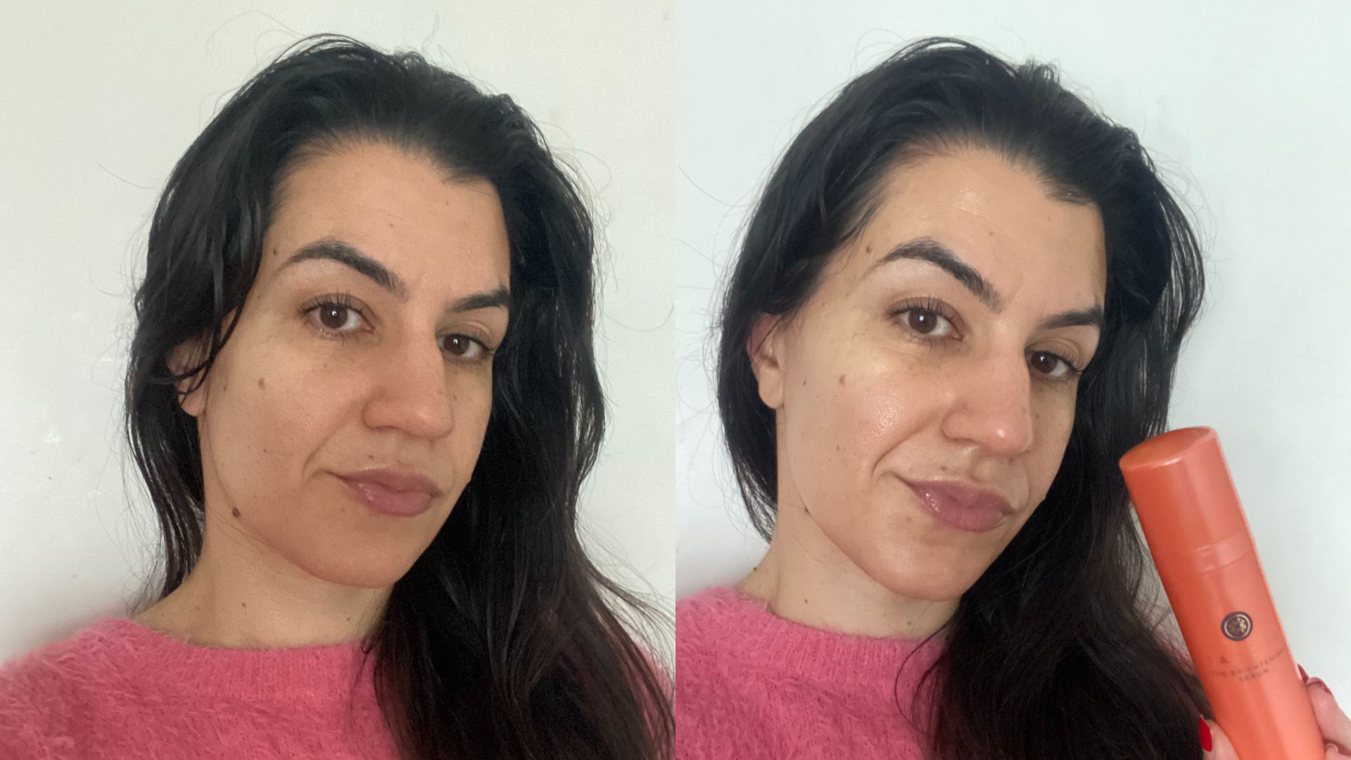 Vanessa before and after using Tatcha The Brightening Serum | Space NK